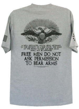 Free Men Do Not Ask Permission to Bear Arms T-Shirt - Image 3