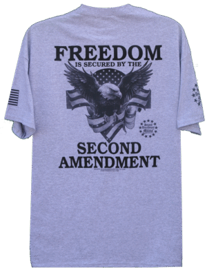 Freedom Is Secured By The Second Amendment T-Shirt - Image 4