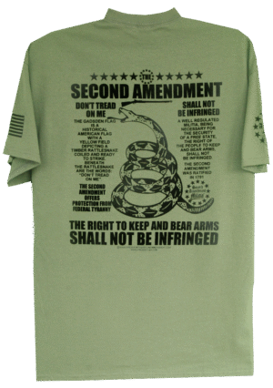 Second Amendment Gadsden Shall Not Be Infringed T-Shirt - Image 4