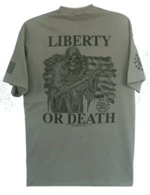 Liberty Or Death Grimm Reaper T-Shirt - Image 4