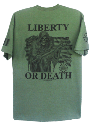 Liberty Or Death Grimm Reaper T-Shirt - Image 3